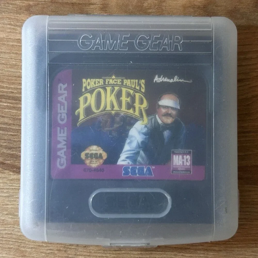 Poker Face Pauls Poker Game Gear Cartridge